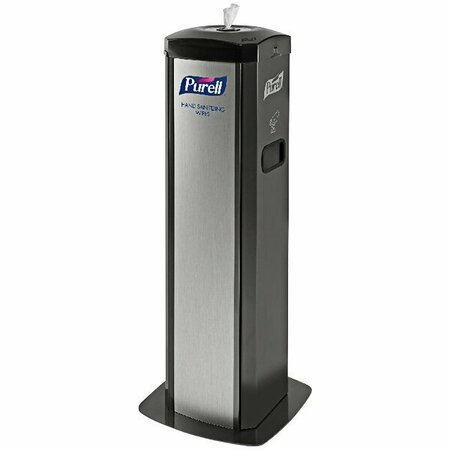 PURELL 9114-01-SLVHSW DS360 High Capacity Wipes Station with Integrated Waste Receptacle 381911401SLV